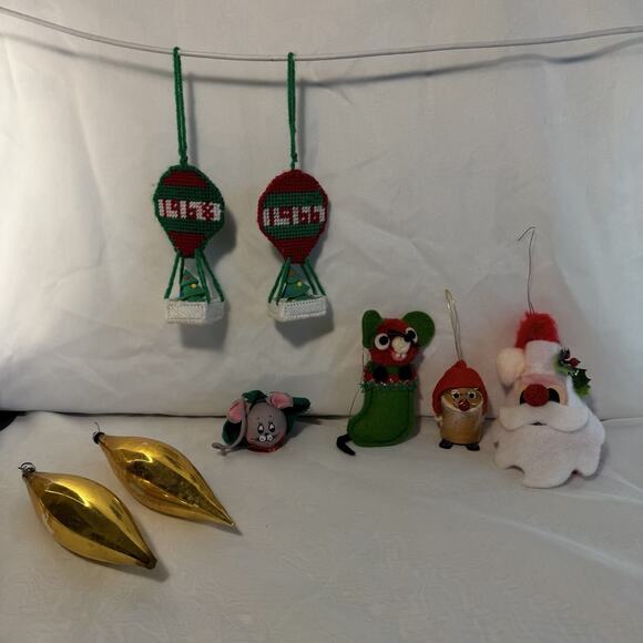 Lot Of Vintage 1960’s Christmas Ornaments West Germany Glass, Handmade, Etc - Picture 1 of 10